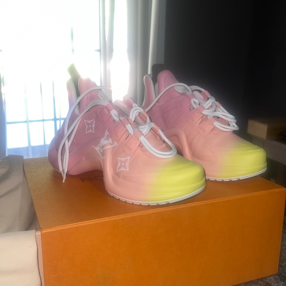 Louis Vuitton Archlight Sneakers in a vibrant pink never worn